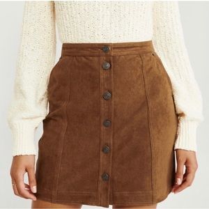 Abercrombie Faux Suede Mini Skirt